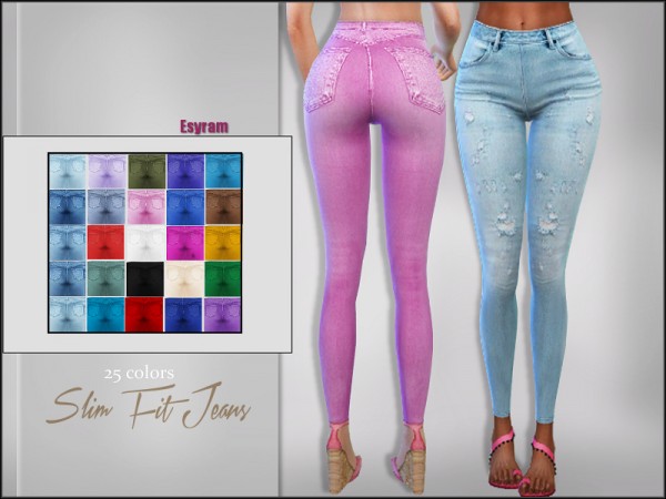  The Sims Resource: Slim Fit Jeans by EsyraM