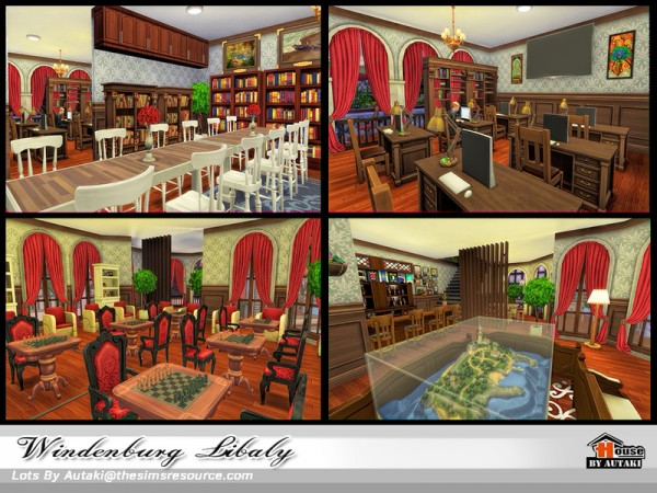  The Sims Resource: Windenburg Library  by Autaki