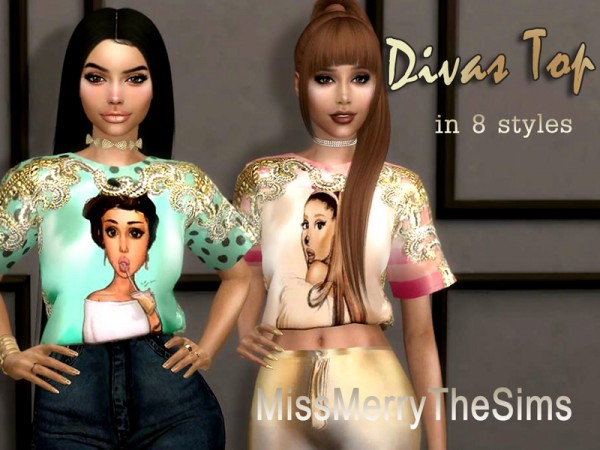  The Sims Resource: Divas Top by Maria MissMerry