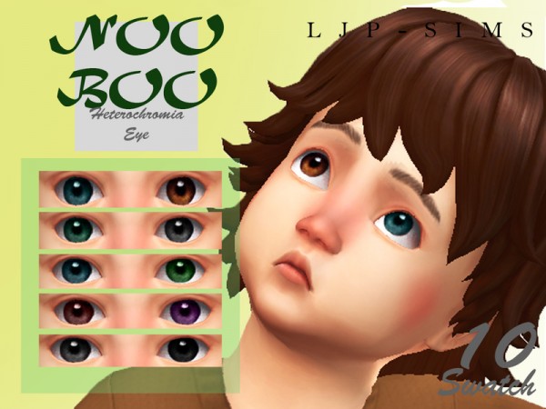  The Sims Resource: NooBoo Heterochromia Eye by LJP Sims