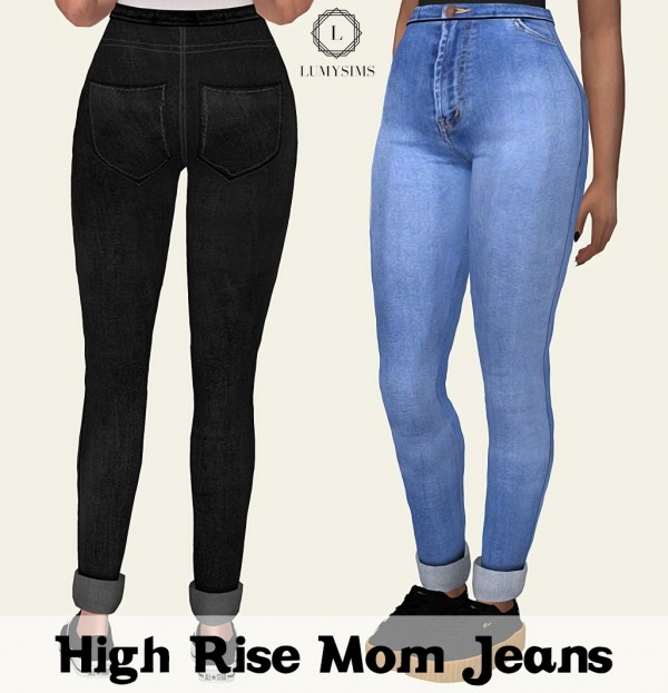  LumySims: High Rise Mom Jeans