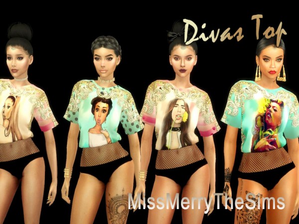  The Sims Resource: Divas Top by Maria MissMerry