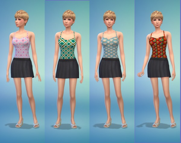  Mod The Sims: Traditional Japanese Patterns Tank Top by araynah