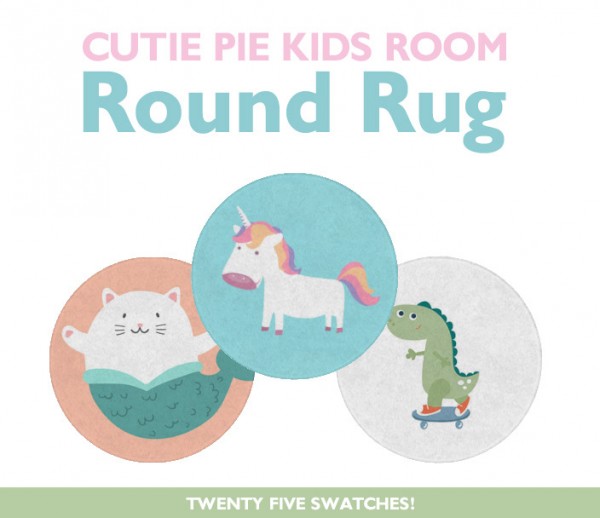  Simplistic: Cutie Pie Kids Room Rug