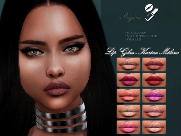  The Sims Resource: Lip Gloss   Karina Milano by ANGISSI