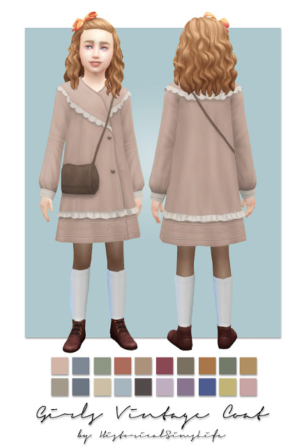  History Lovers Sims Blog: Girls Vintage Coat