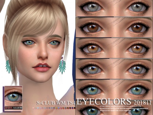  The Sims Resource: Eyecolors 201811 by S Club