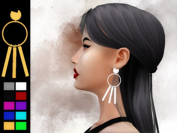  The Sims Resource: Old Marie Earrings by Sharareh