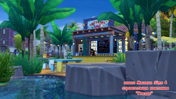  Sims 3 by Mulena: Restaurant Blue Lagoon