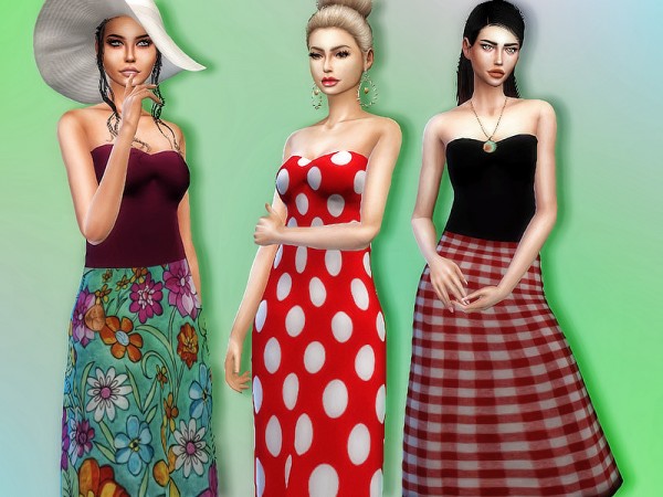  The Sims Resource: Clara Dress by Sharareh