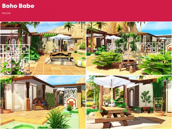  The Sims Resource: Boho Babe house by Pralinesims