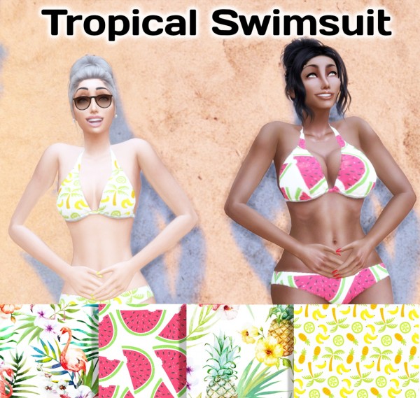 Simming With Mary: Tropical Swimsuit