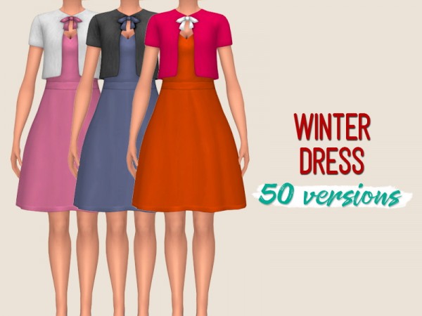  Simsworkshop: Winter Dress by midnightskysims