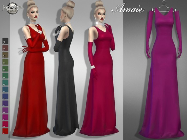  The Sims Resource: Amaie dress by jomsims