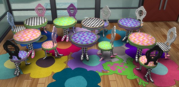  Simsworkshop: Princess Bliss Dining Table and Chair by BigUglyHag