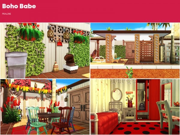  The Sims Resource: Boho Babe house by Pralinesims