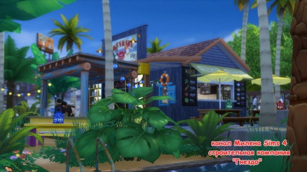  Sims 3 by Mulena: Restaurant Blue Lagoon