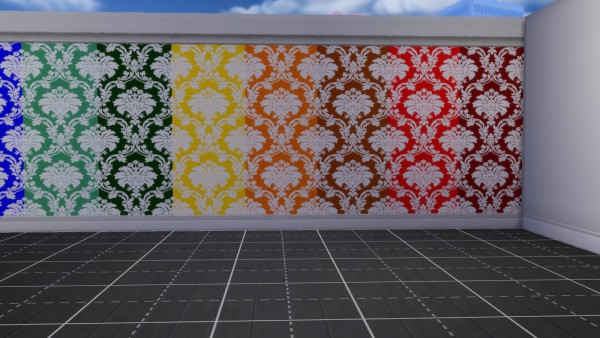  Mod The Sims: Damask White Version walls by angea