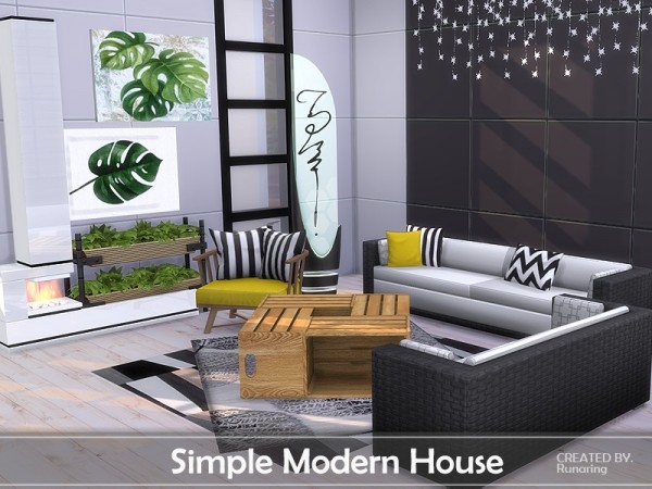  The Sims Resource: Simple Modern House by Runaring
