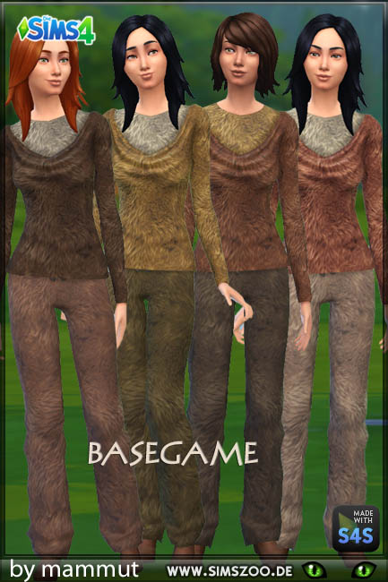  Blackys Sims 4 Zoo: Pants and Top Fur 1 by mammut