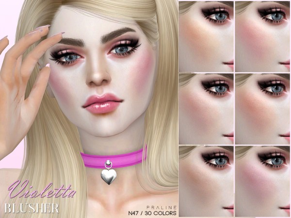  The Sims Resource: Violetta Blusher N47 by Pralinesims