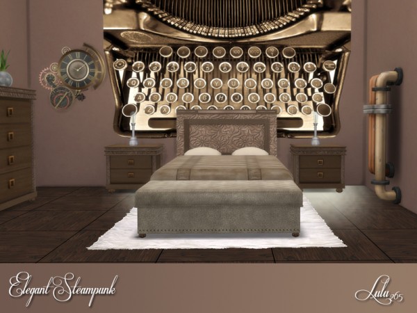  The Sims Resource: Elegant Steampunk Bedroom by Lulu265