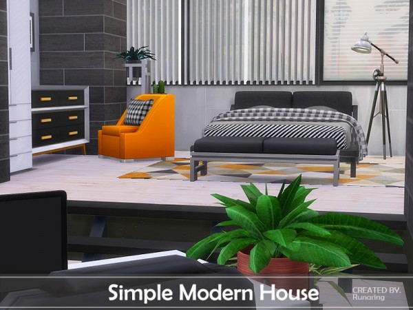  The Sims Resource: Simple Modern House by Runaring