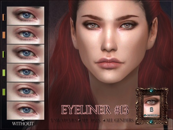  The Sims Resource: Eyeliner 13   subtle lashes by RemusSirion