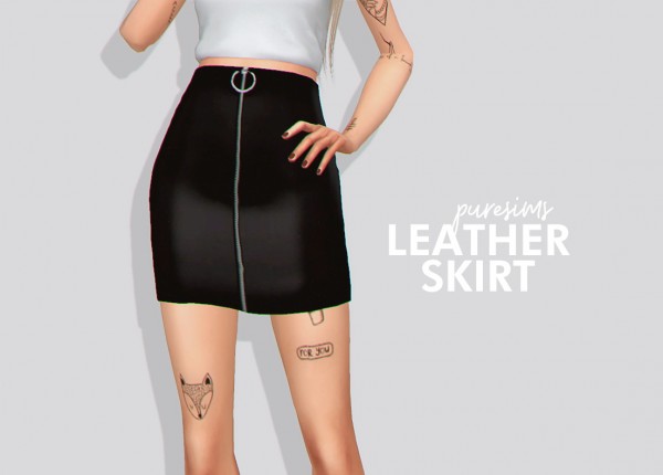 Pure Sims: Leather skirt