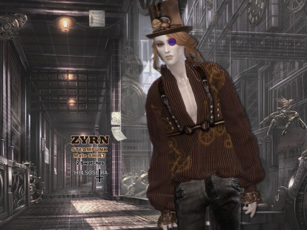  The Sims Resource: ZYRN   Steampunk   Shirt by Helsoseira
