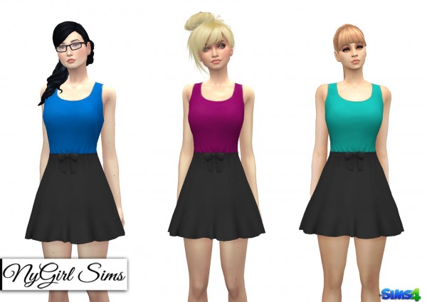  NY Girl Sims: Gathered Waist Sundress with Bow