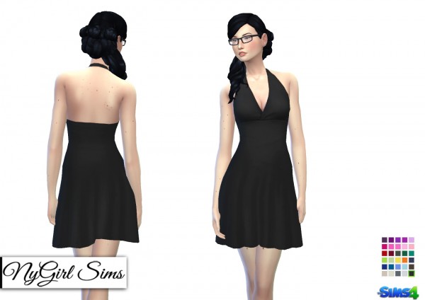  NY Girl Sims: Simple Halter Flare Sundress