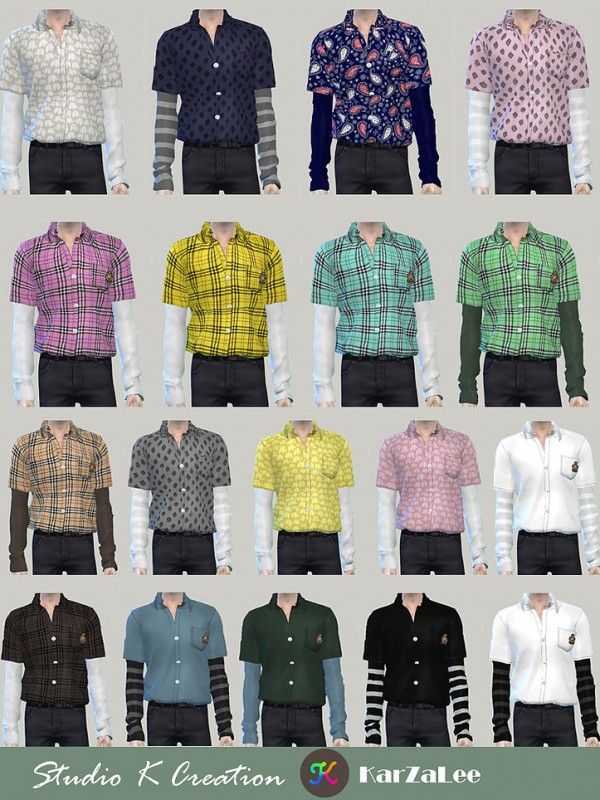 Studio K Creation: Layered shirt • Sims 4 Downloads