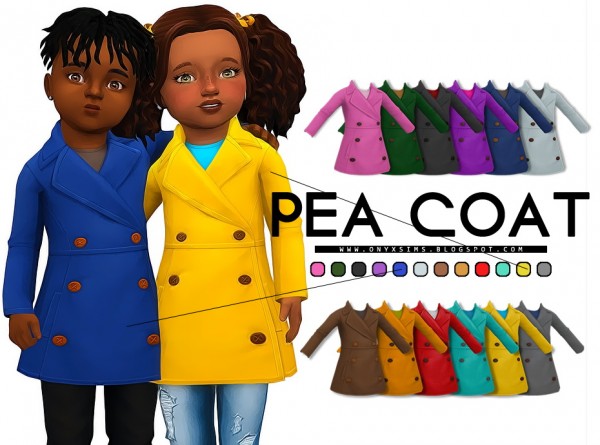  Onyx Sims: Toddler Pea Coat
