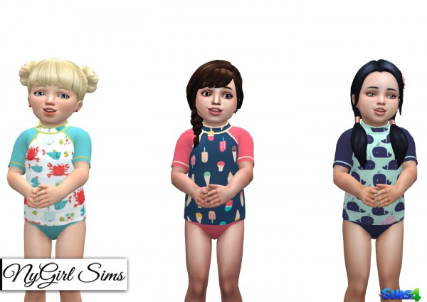  NY Girl Sims: Swimsuit with Wet Suit Tee