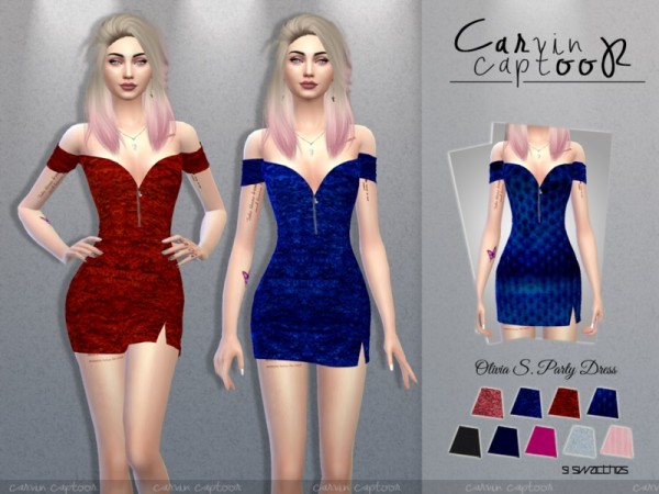  The Sims Resource: Olivia S dress by carvin captoor