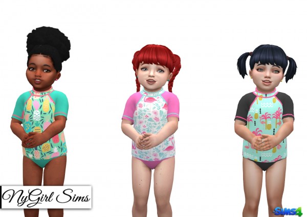  NY Girl Sims: Swimsuit with Wet Suit Tee