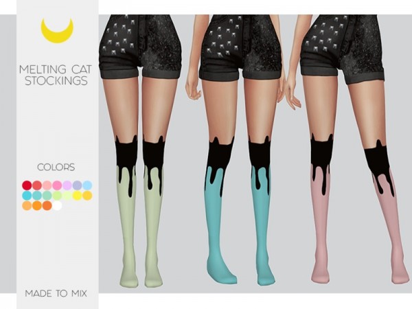  The Sims Resource: Stockings Melting Cat by Kalewa a