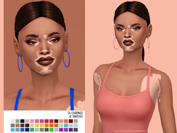  The Sims Resource: Earrings recolored by HelgaTisha