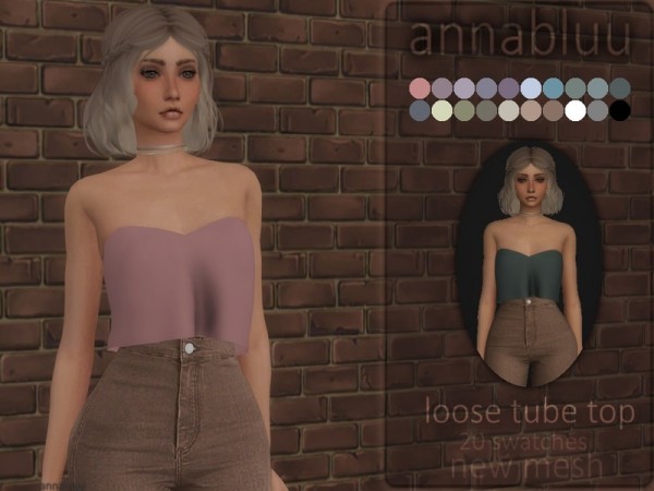  The Sims Resource: Annabluus Loose Tube Top