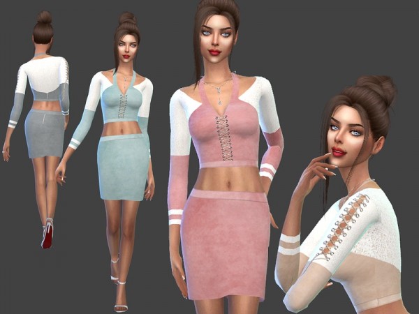  The Sims Resource: Dress of fine suede by Sims House