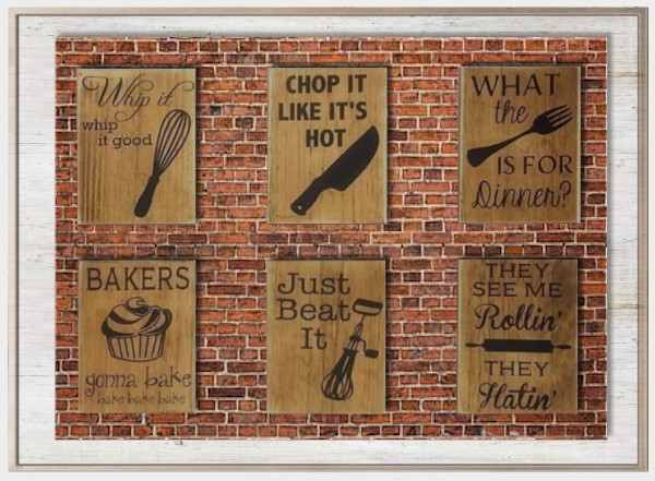  Simthing New: Rustic Kitchen Music Lyric Paintings