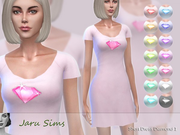  The Sims Resource: Short Dress Diamond 1 by Jaru Sims