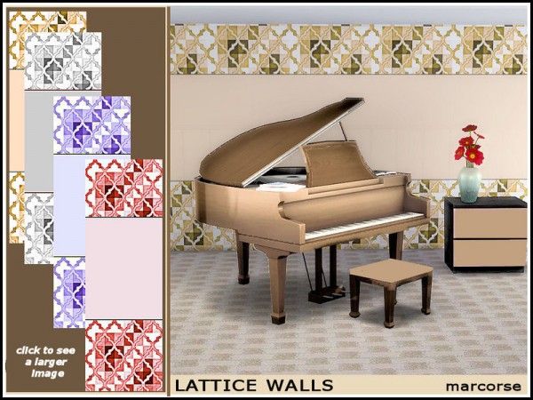  The Sims Resource: Lattice Walls by marcorse