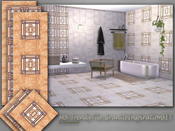  The Sims Resource: TrendyTile Granite Inspiration set by matomibotaki