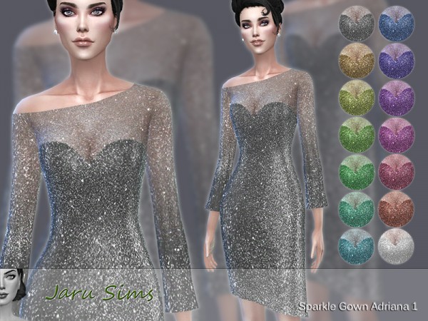  The Sims Resource: Sparkle Gown Adriana 1 by Jaru Sims