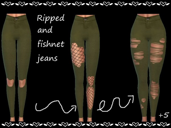  The Sims Resource: Dark Green Jeans by MsBeary