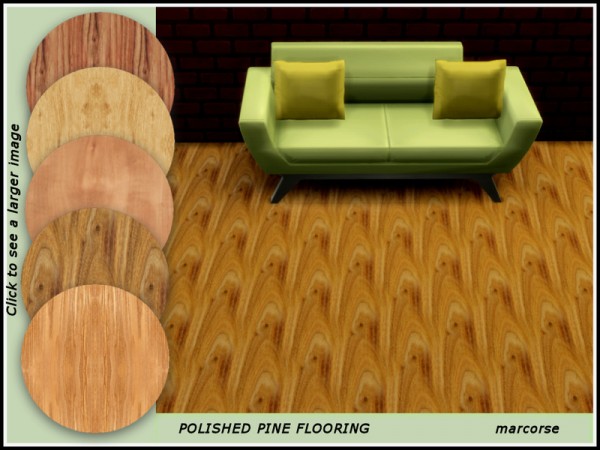  The Sims Resource: Polished Pine Flooring by marcorse