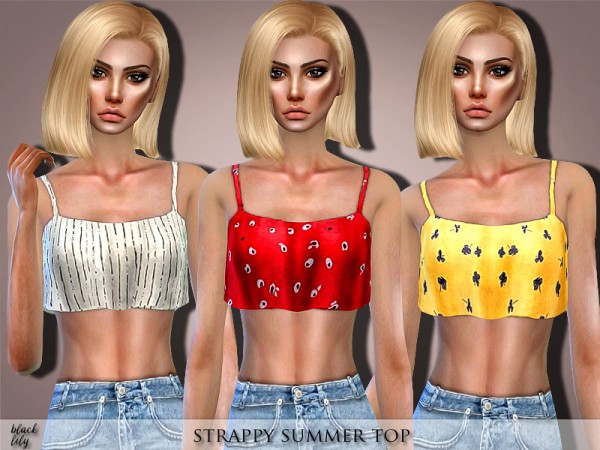  The Sims Resource: Strappy Summer Top by Black Lily