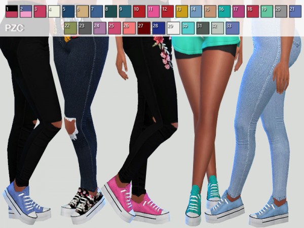  The Sims Resource: Cosette Shoes Recolor by Pinkzombiecupcakes